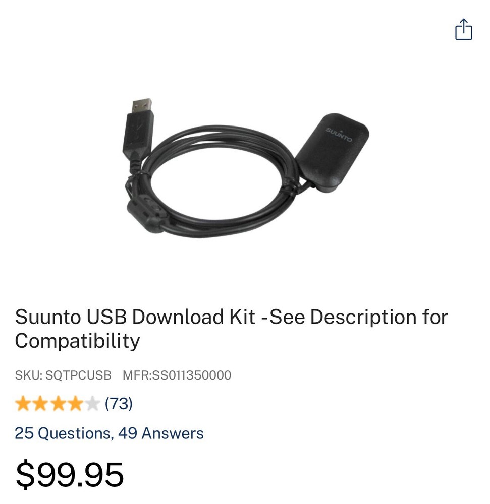 Suunto Cobra Air/nitrox Air Integrated Computer Console