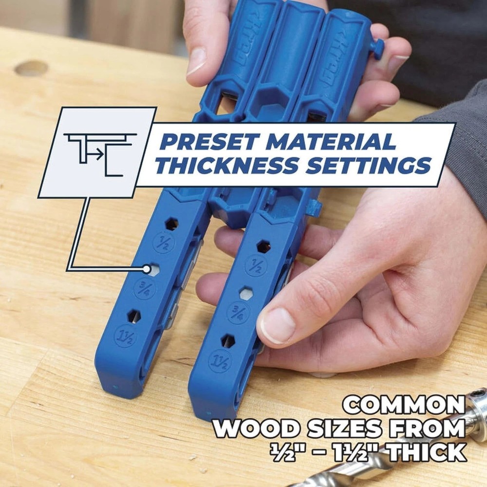 Adjustable Pocket-Hole Drill Jig with Accurate Guide for Strong Joints