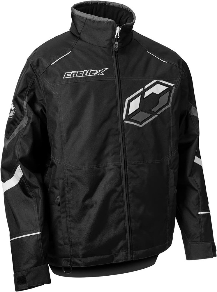 Castle Mens Cold Weather Winter Snowmobile Platform Jacket - Black - Medium