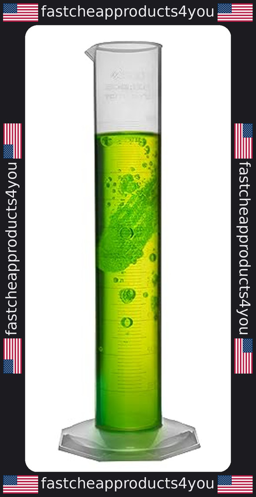 EISCO 500mL Plastic Graduated Cylinder - Class B with Hexagonal Base