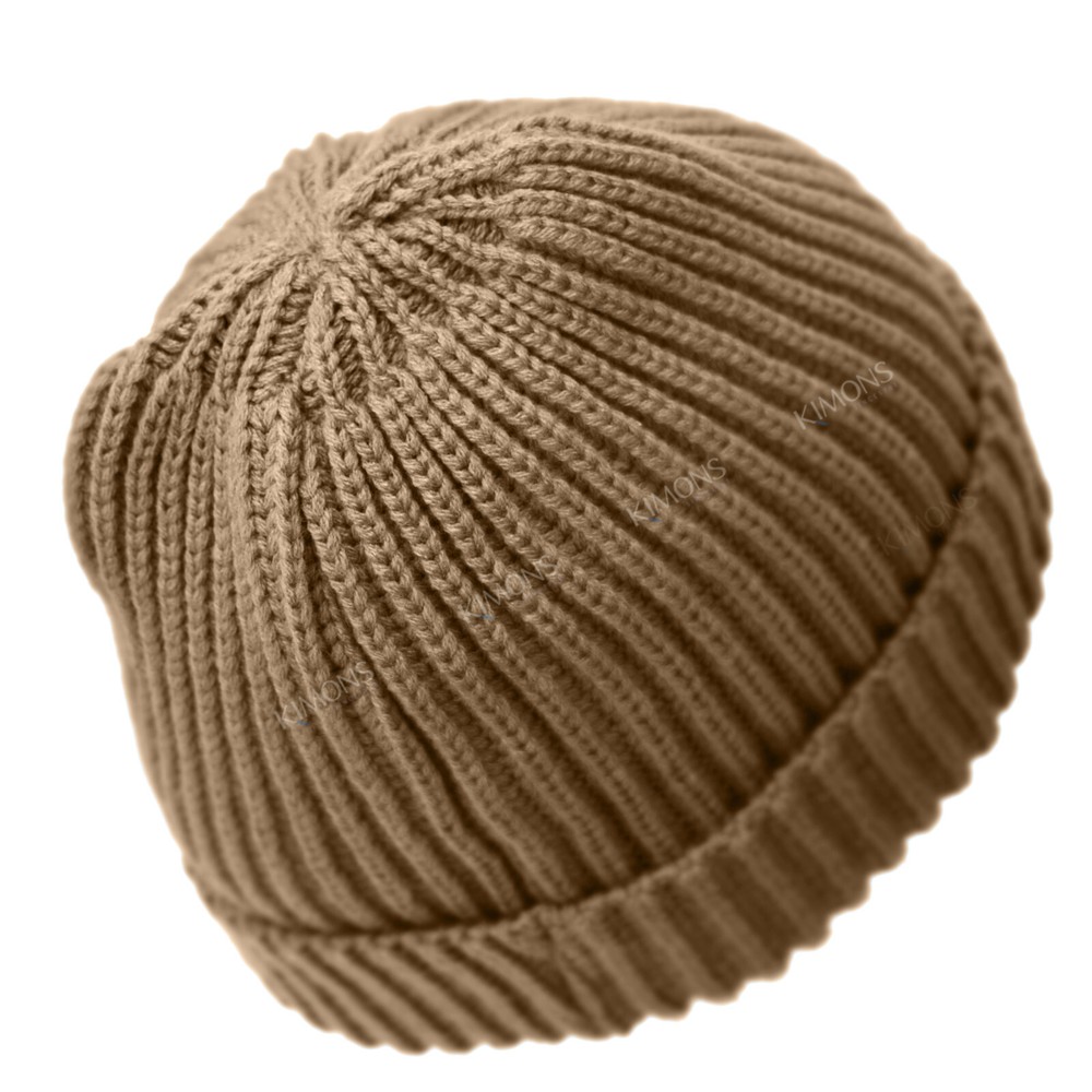 THICK Ribbed Beanie Knit Ski Cap Skull Hat Warm Solid Color Winter Cuff Blank