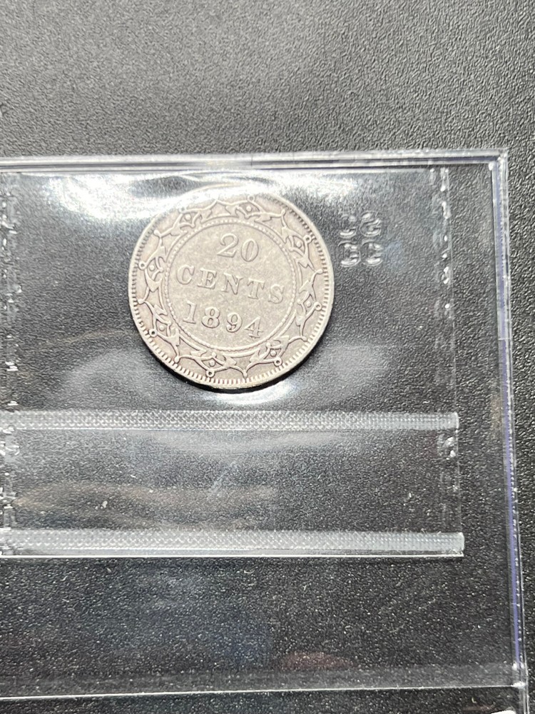 1894 NFLD 20 Cent CCCS Graded F-15