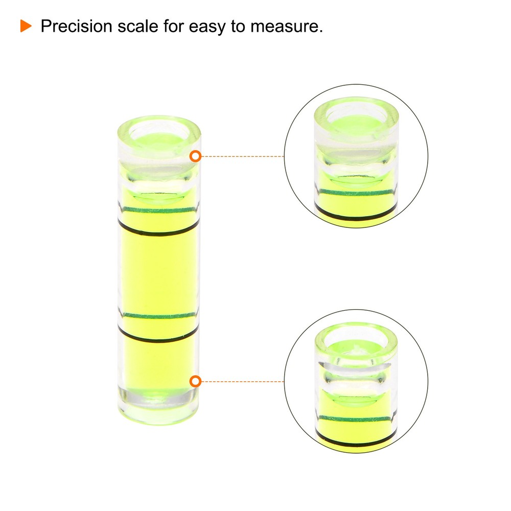 10pcs Small Cylindrical Bubble Level Vials 7x26mm Levels Measuring Tools
