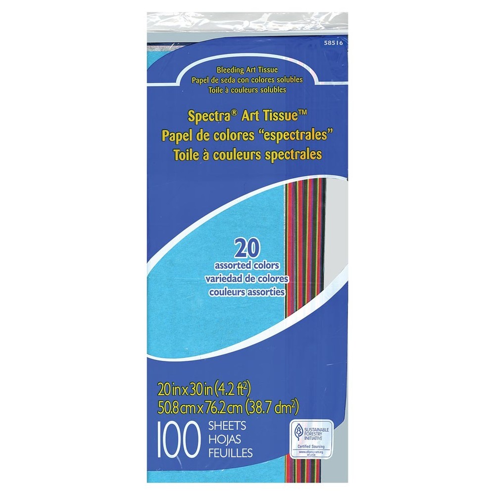 Spectra Bleeding Art Tissue 100-Count Assortment