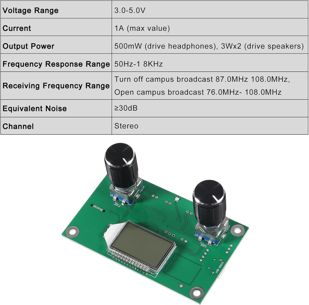 2 Pieces Digital FM Receiver Module Radio Receiver Module Digital Stereo Boar...