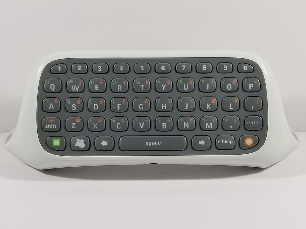 ¤ Official White Chat Pad Controller Keyboard Wired Microsoft Xbox 360 OEM Work