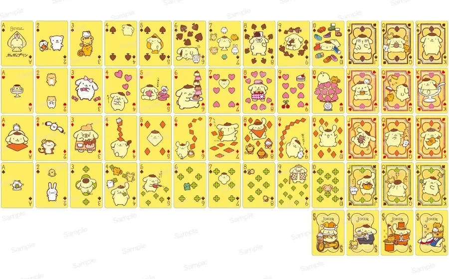 Bicycle Pompompurin (Pompom Purin) custom playing cards