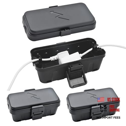 3PCS Small Weatherproof Electrical Connection Box(Inner Black