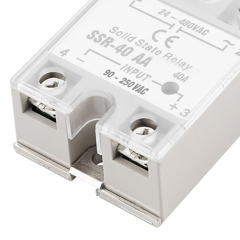 SSr 40AA 40A Solid State Relay Module AC-AC Input 90-250V AC Output 24-480V AC