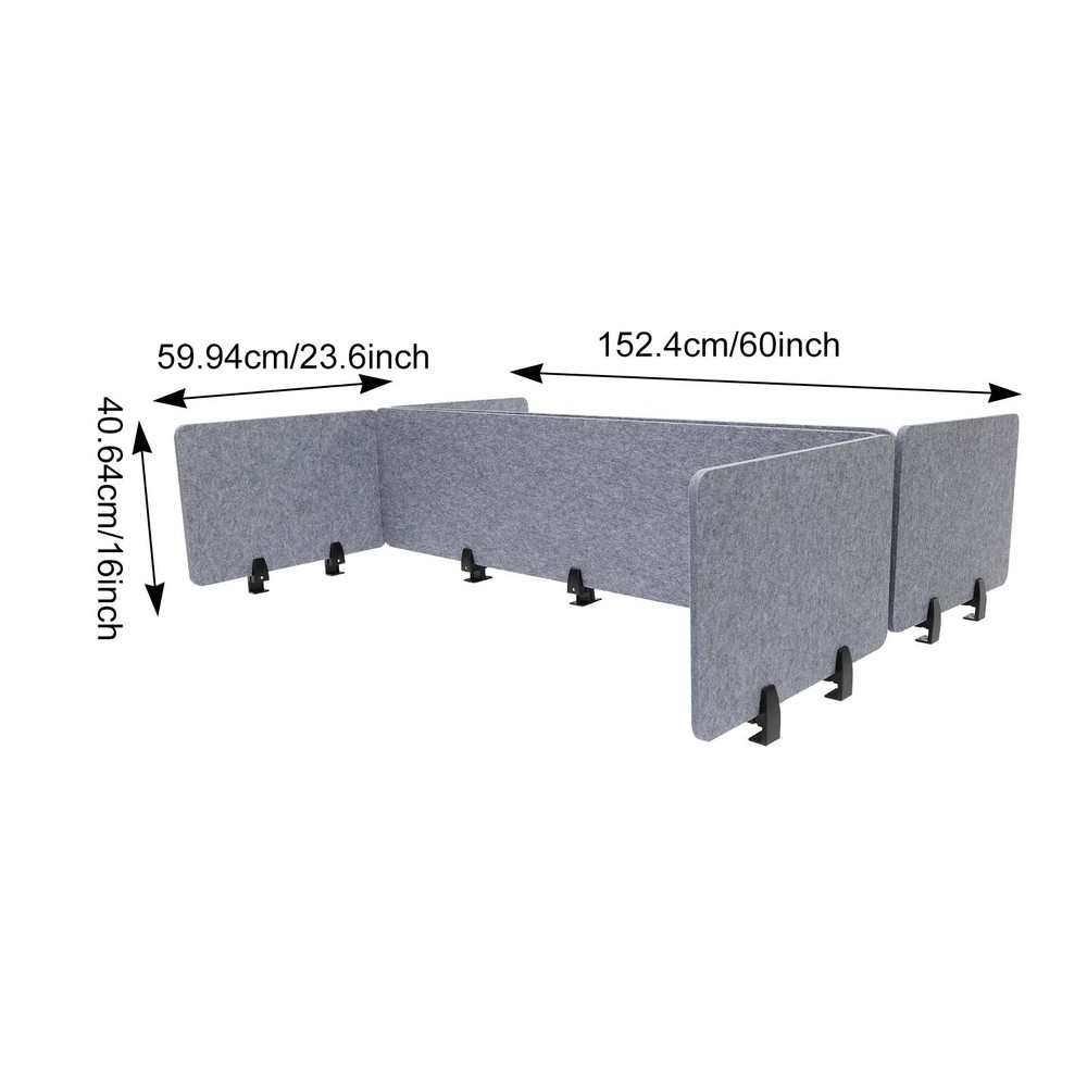 Desk Shield Desk Divider Panel Office Desktop Partition Privacy Screen Mounted