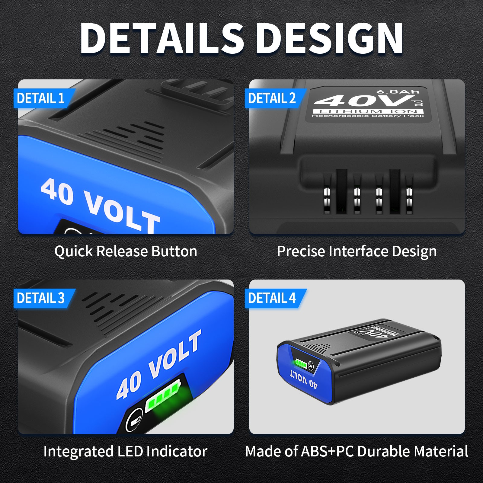 2 PACK For Kobalt 40v MAX 6.0 Ah Extended Run Li-Ion Battery KB440-03 KB540-06