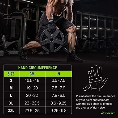 TRIDEER FINGERLESS WORKOUT GLOVES LARGE L NEW