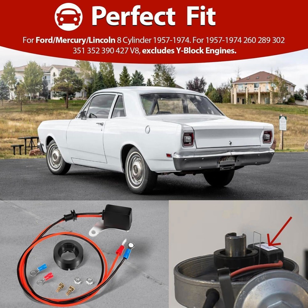 For Ford V8 Pertronix 1281 Ignition Points-to-Electronic Conversion Kit Ignitor-