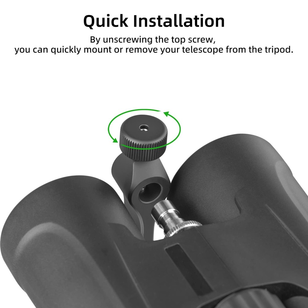 Binocular Tripod Adapter, Binocular Mount 1/4 Inch Threading Mount Aluminium ...