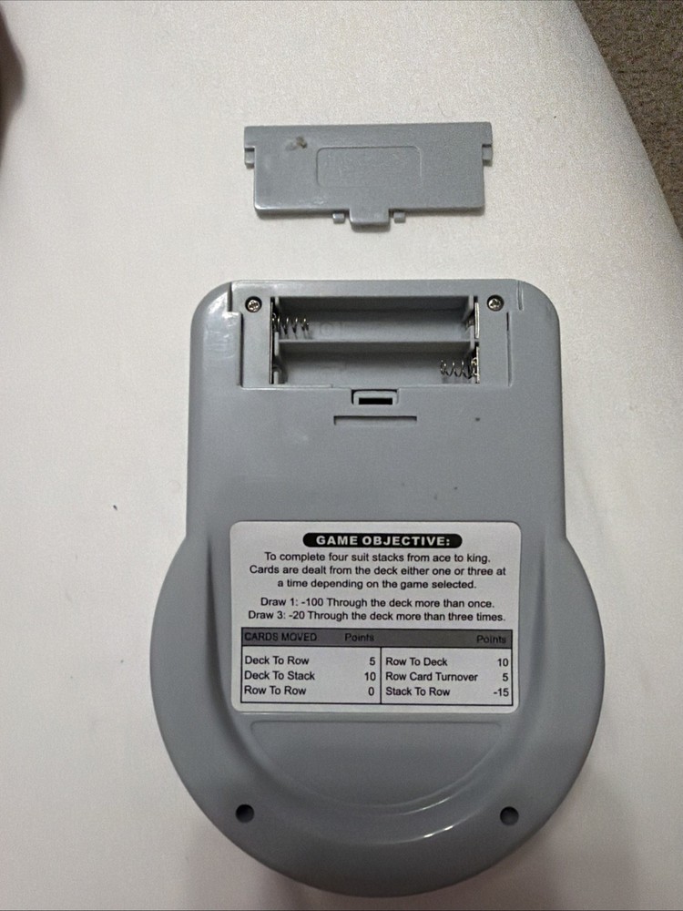 Big Mega Screen Solitaire 77803 Classic Electronic Handheld Game Tested Working