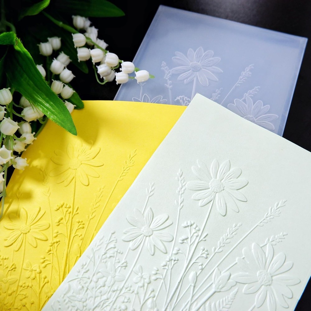 3D Wildflowers Embossing Folders for Card Making & Scrapbooking