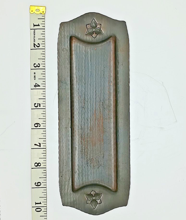 Copper hand hammered pen tray likely Roycraft