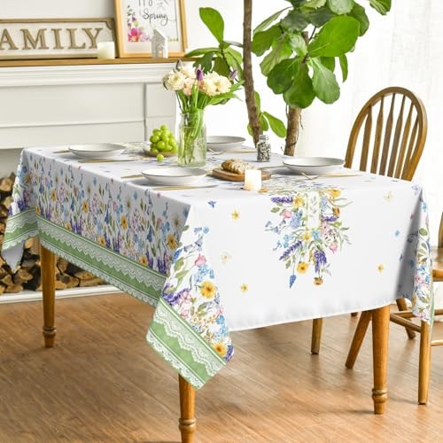 Spring Tablecloth 60×140 Inch Rectangular 60" x 140" (Rectangular) Green