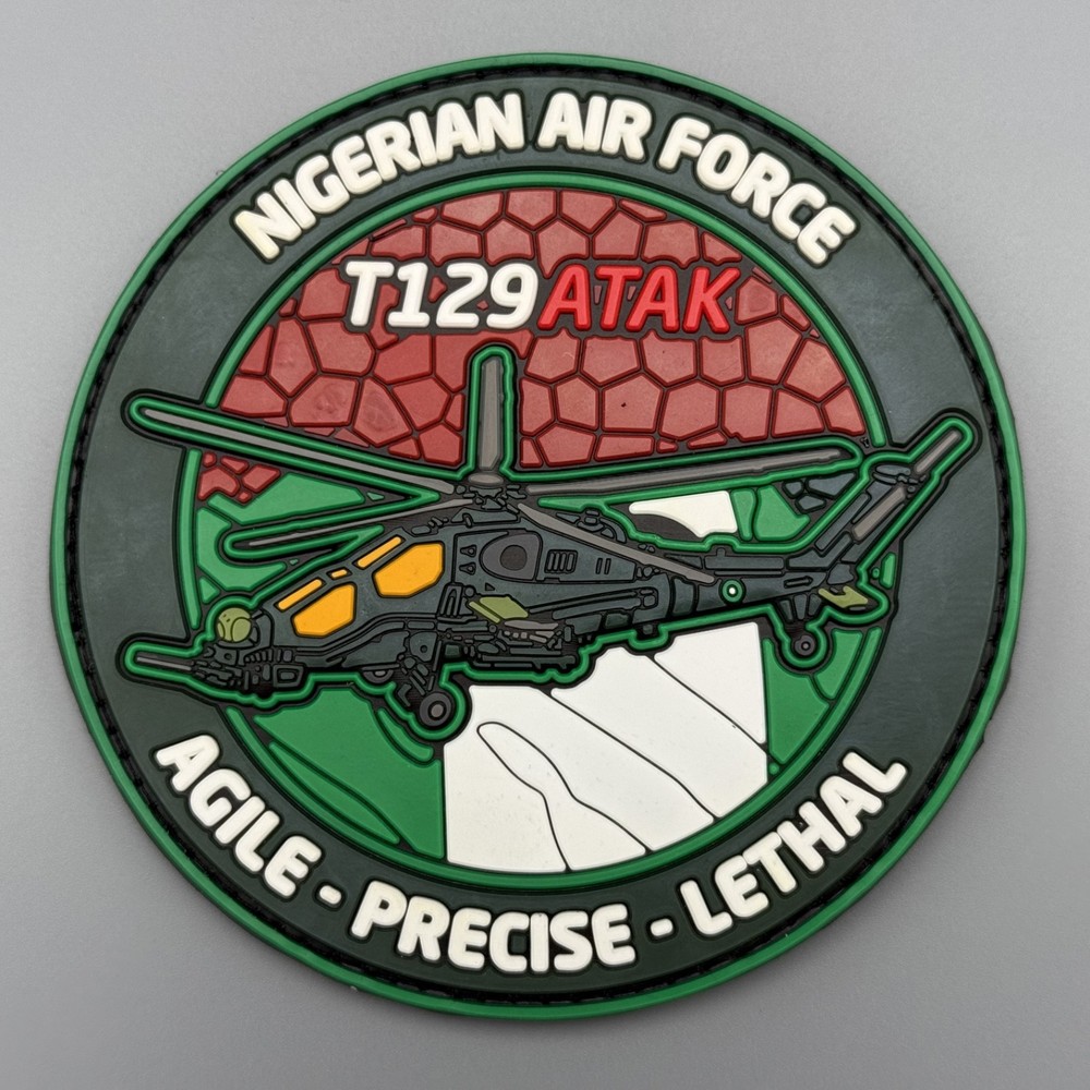 Nigerian Air Force Patch T129ATAK Helicopter Agile - Precise - Lethal