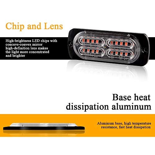 12-24V 20-LED Super Bright Emergency Strobe Warning Caution Hazard Red