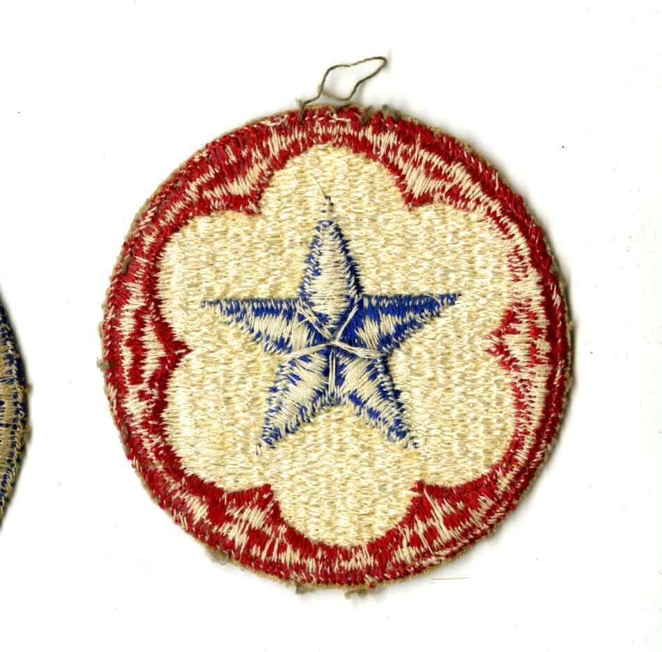 Army Service Forces White Back Patch WWII Vintage