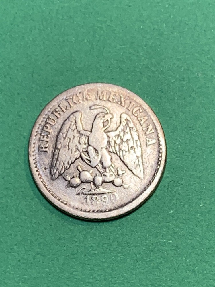 1890 Do C Mexico Silver 5 Centavos (A1808)