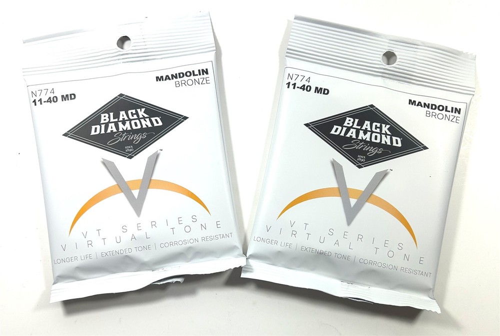 Black Diamond Mandolin Strings 2 Sets Phosphor Bronze Loop End .011-.040