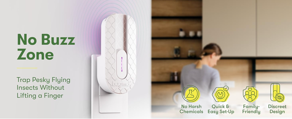 BugMD No Fly Zone Refillable UV Bug Zapper, Mosquito Zapper, Flying Insect Trap