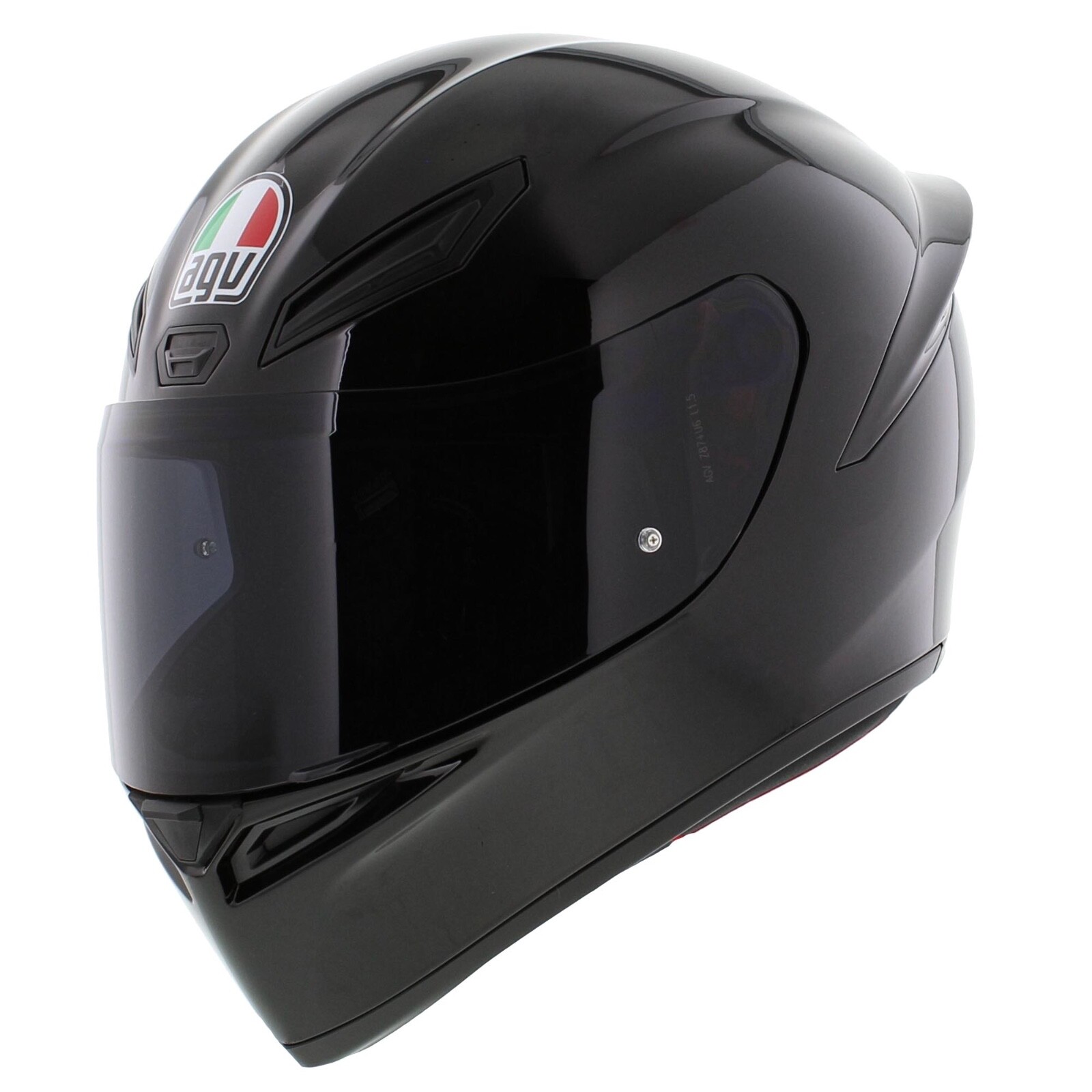 AGV K1-s ECE 22.06 Solid Gloss Black Full Face Motorcycle Helmet, 2206