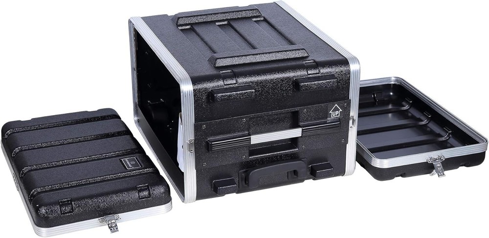 Crossrock Stackable 5U Rack Case, Standard 19.25” Depth, Polyethylene Hard-Black