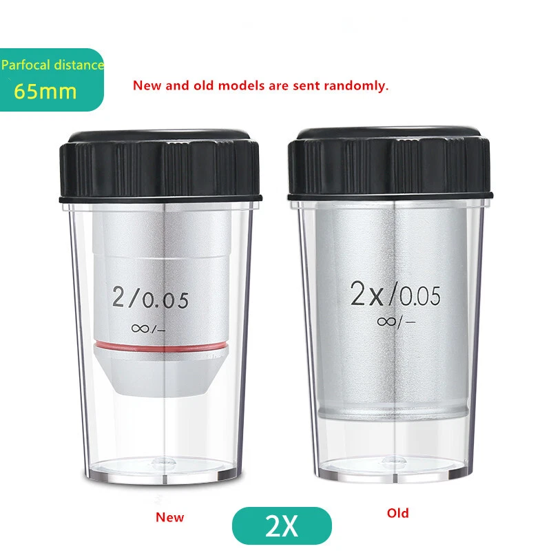 195 1X 2X RMS Achromatic Infinity Objective Lens for Biological Microscope