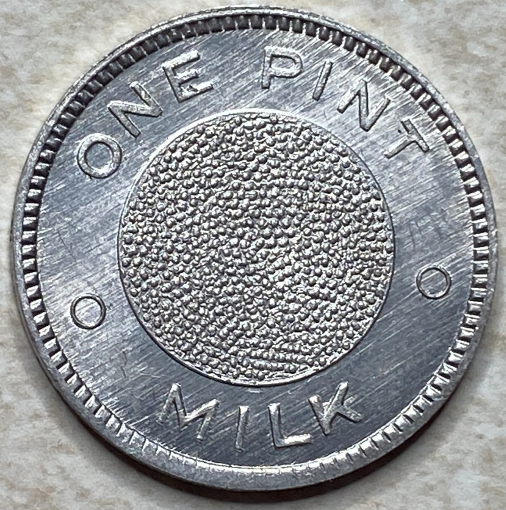 T9103 One Pint Milk, Unknown  Anillo Restrike Arcade Token