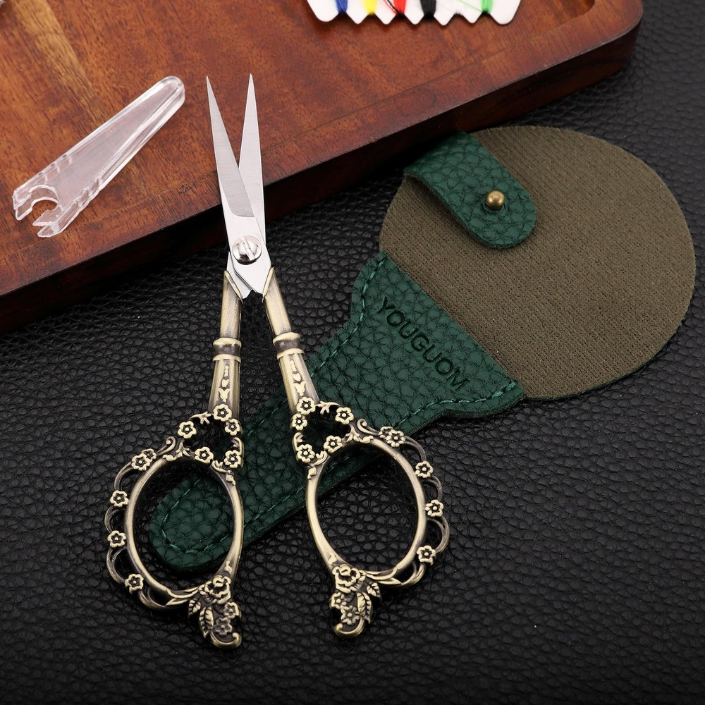 Knitting Scissors with Case, Crochet Scissors Threading Sewing Shears for Emb...