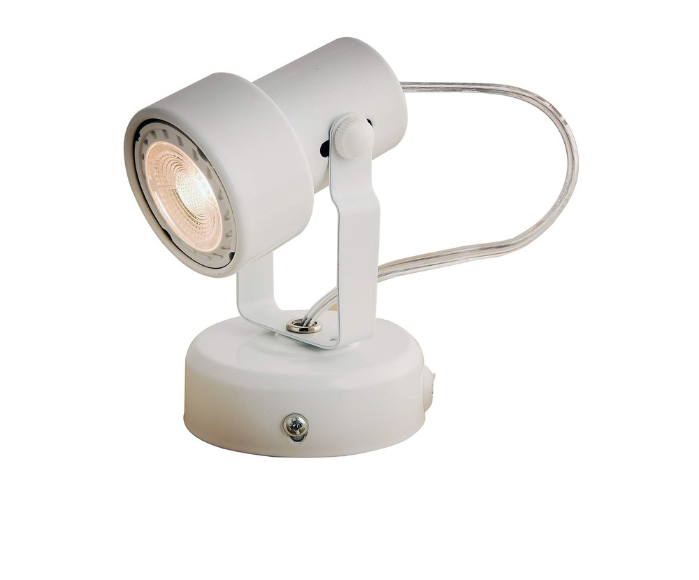 KING SHA Multi Purpose Spotlight Desk Wall Mount Accent Lamp with Plug White