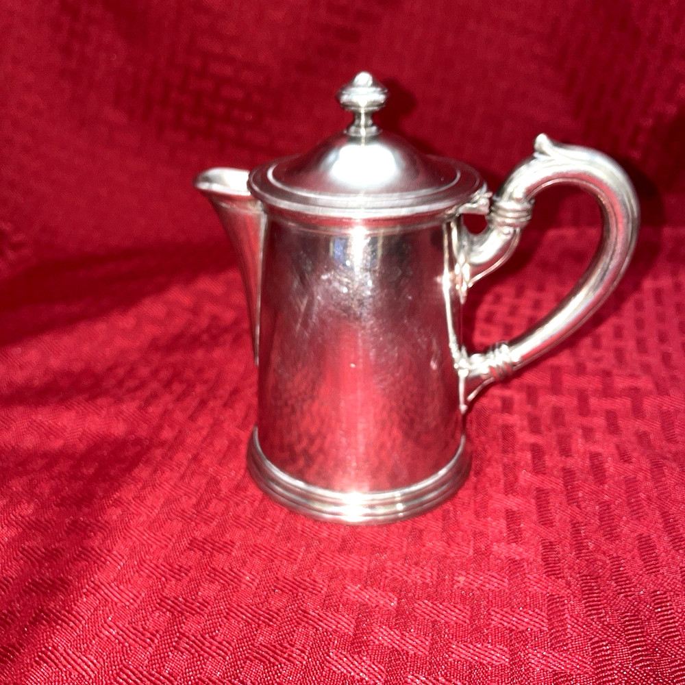 VINTAGE EARLY CHRISTOLFE HALLMARKED SILVERPLATE HOT CHOCOLATE POT
