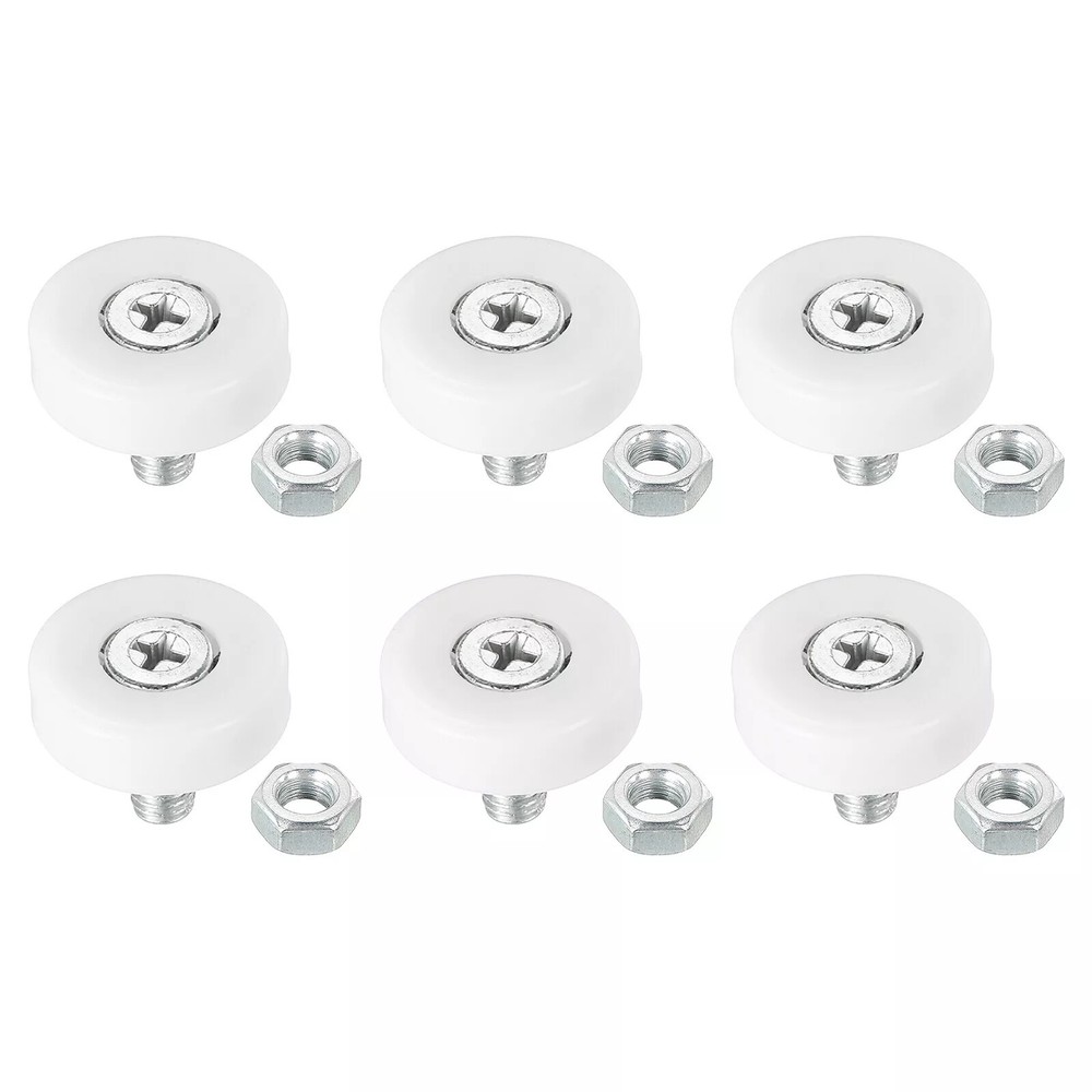 6Pack 22mm Drawer Rollers Plastic Drawer Pulley Replacement Wheels Bearing