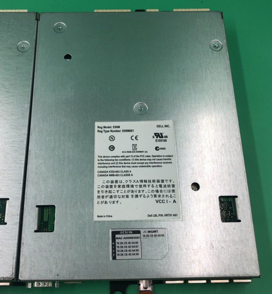 Dell HRT01 EqualLogic Type 11 Controller Module E09M (Lot of 2)