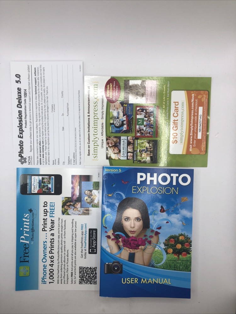Photo Explosion Deluxe Version 5 The Computer Digital Photo Editing Software