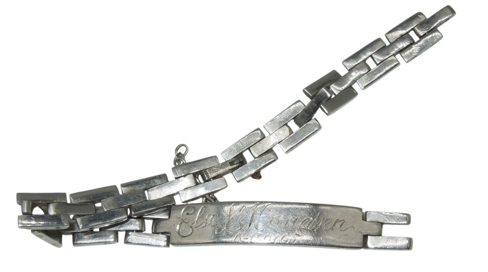 WWII US Women's Army Corps WAC Named ID Bracelet 1943 CA12