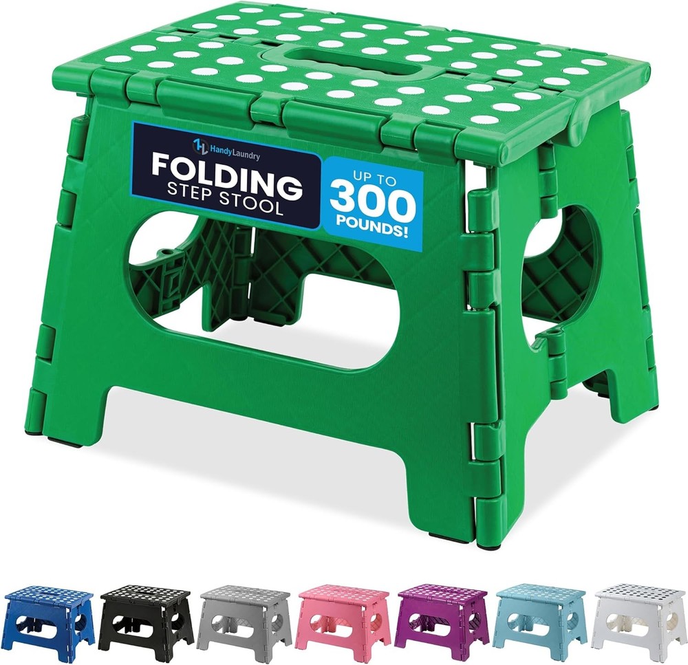 Folding Step Stool Sturdy Enough Collapsible Stool to Support Adults & Safe