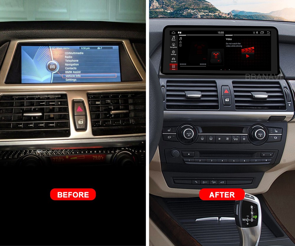 10.25in Android Screen Display Car Multimedia GPS Navigation BMW X5 X6 E70 E71