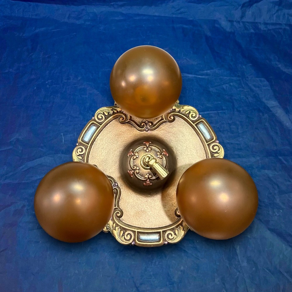 Rewired Three Socket Flush Mount Hall Fixture Nice 46A