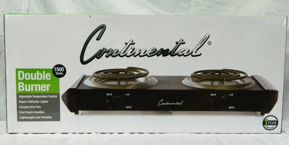 Continental Electric Double Burner Model CE23319 Cool Touch Handles