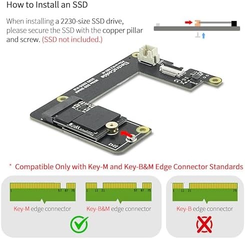 PCIe to M.2 NVMe SSD HAT Board for Raspberry Pi 5