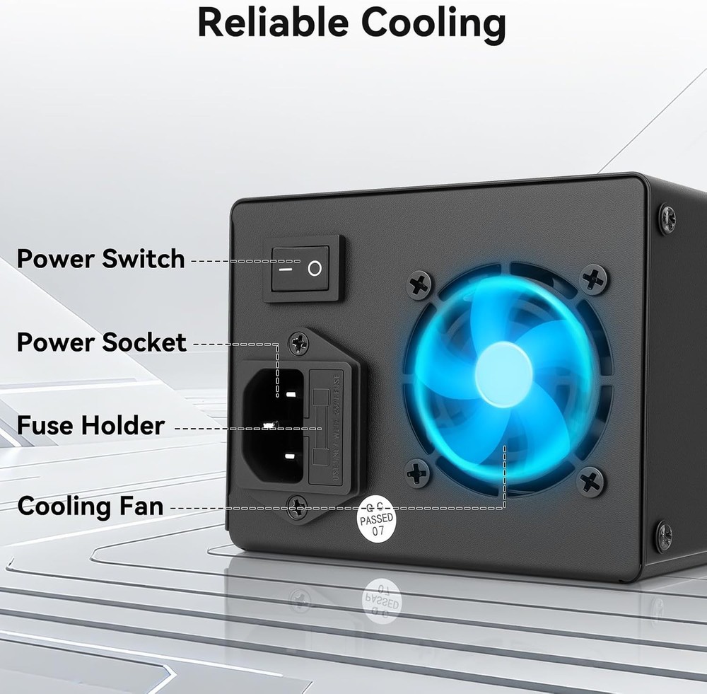 0~30V 0-10A Adjustable DC Power Supply Variable Output Bench Switching 18 Watts