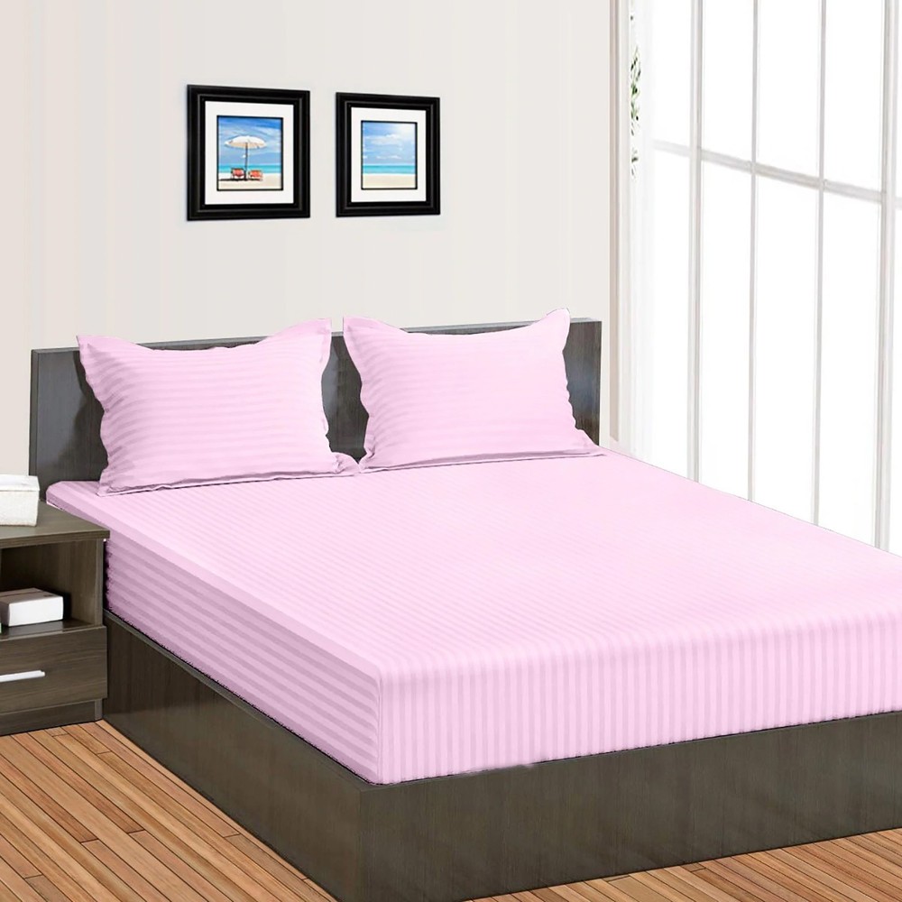 Soft Bedding 1000 - 1200 Thread Count Egyptian Cotton Pink Stripe Select Item