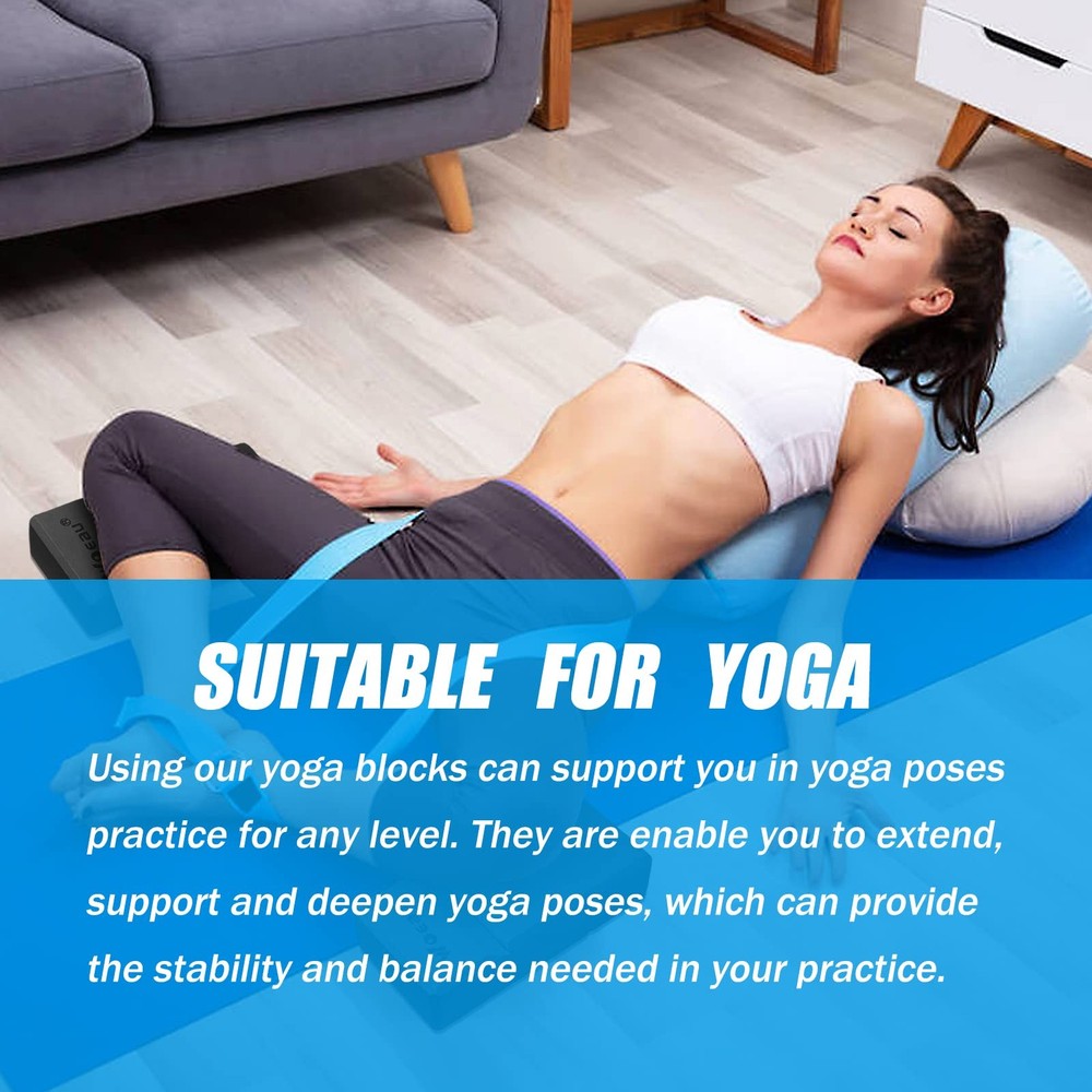 2 Pack Non-Slip Professional Squat Wedge Blocks - Heel Elevated Ramp black