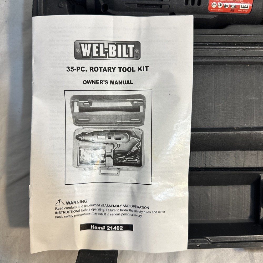 Wel-bilt Rotary Tool Kit With Case