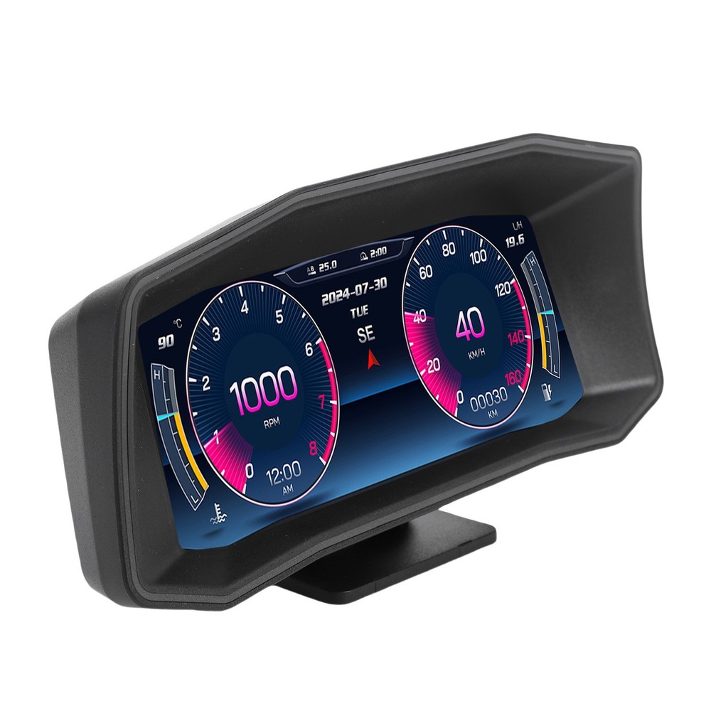 Car HUD Display GPS Inclinometer Accelerometer Digital Head Up Speedometer