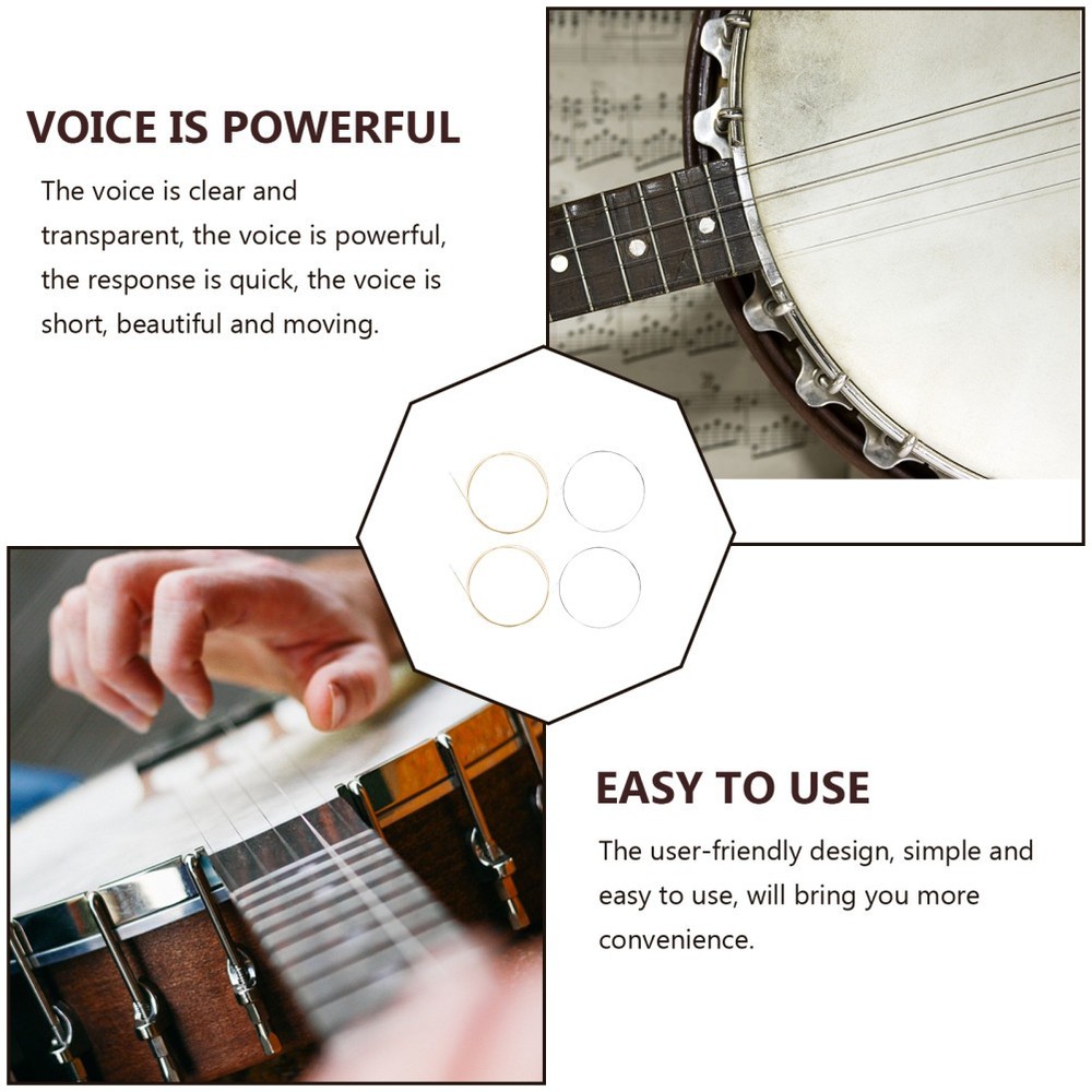 Banjo Strings Set Sturdy Music Wire Instrument Accessories Beginner